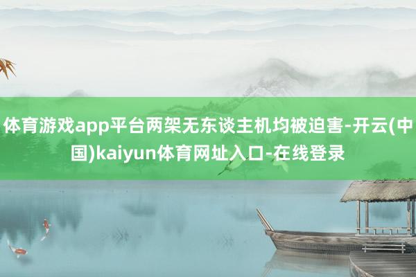 体育游戏app平台两架无东谈主机均被迫害-开云(中国)kaiyun体育网址入口-在线登录