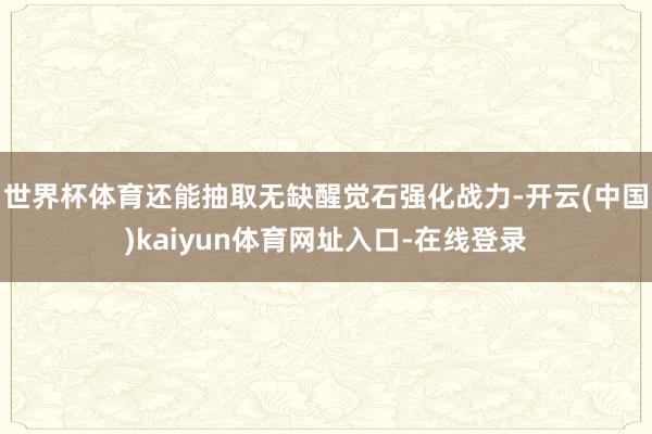 世界杯体育还能抽取无缺醒觉石强化战力-开云(中国)kaiyun体育网址入口-在线登录
