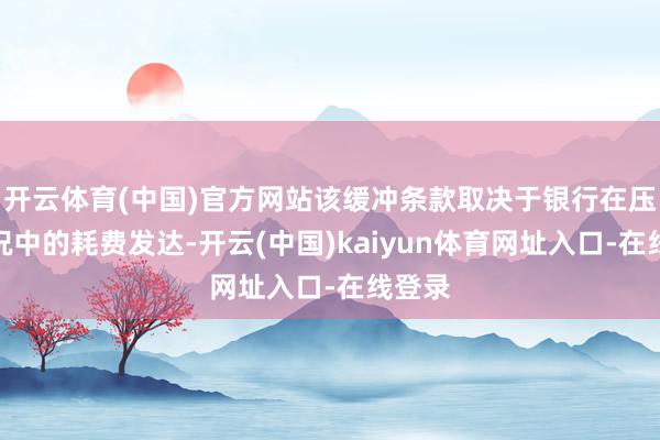 开云体育(中国)官方网站该缓冲条款取决于银行在压力景况中的耗费发达-开云(中国)kaiyun体育网址入口-在线登录