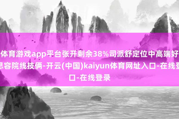 体育游戏app平台张开剩余38%司派舒定位中高端好意思容院线技俩-开云(中国)kaiyun体育网址入口-在线登录