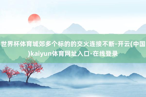 世界杯体育城郊多个标的的交火连接不断-开云(中国)kaiyun体育网址入口-在线登录